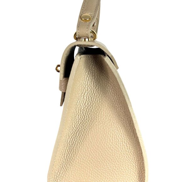 Naya Taupe Italian Leather Handbag for Women – Luxury Designer Shoulder - Picture 3 of 9